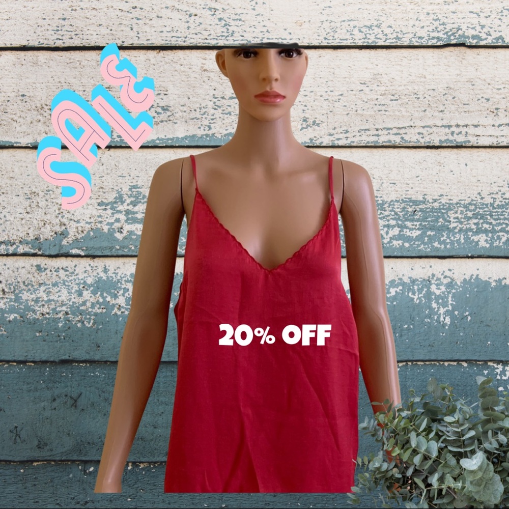 - Scalloped Satin Camisole